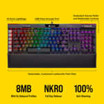 Геймърска клавиатура Corsair K95 RGB PLATINUM XT Mechanical метална