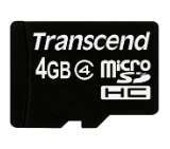 Transcend 4GB microSDHC (1 adapter - Class 4)
