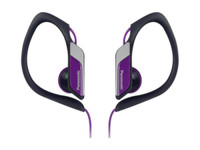 Panasonic спортни слушалки с щипка, IPX2, лилави