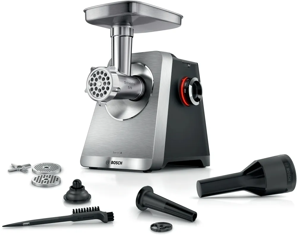 Bosch-MFWS820M,-SER8,-Meat-mincer,-Blocking-power:-2500W,-4,-5-kg/min,-10-year Bosch-MFWS820M,-SER8,-Meat-mincer,-Blocking-power:-2500W,-4,-5-kg/min,-10-year