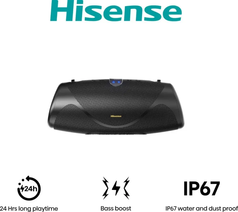 Hisense,-WeBoom,-Party-speaker-2.0-Ch.,-140W,-BT,-20h-play,-IP67-Water-and-Dust Hisense,-WeBoom,-Party-speaker-2.0-Ch.,-140W,-BT,-20h-play,-IP67-Water-and-Dust