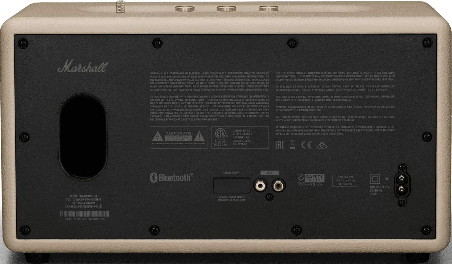 Преносима аудио система Marshall Stanmore III Cream 1006011 - бежов