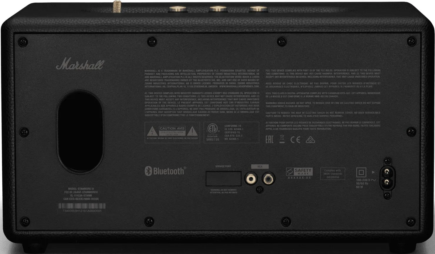 Преносима аудио система Marshall Stanmore III Black 1006010 - черна