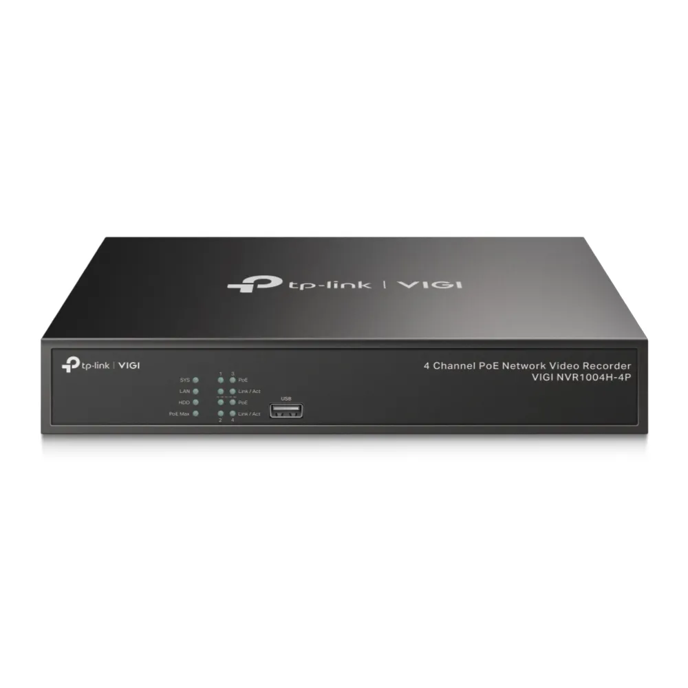 NVR TP-Link VIGI NVR1004H-4P PoE+ 4-канален