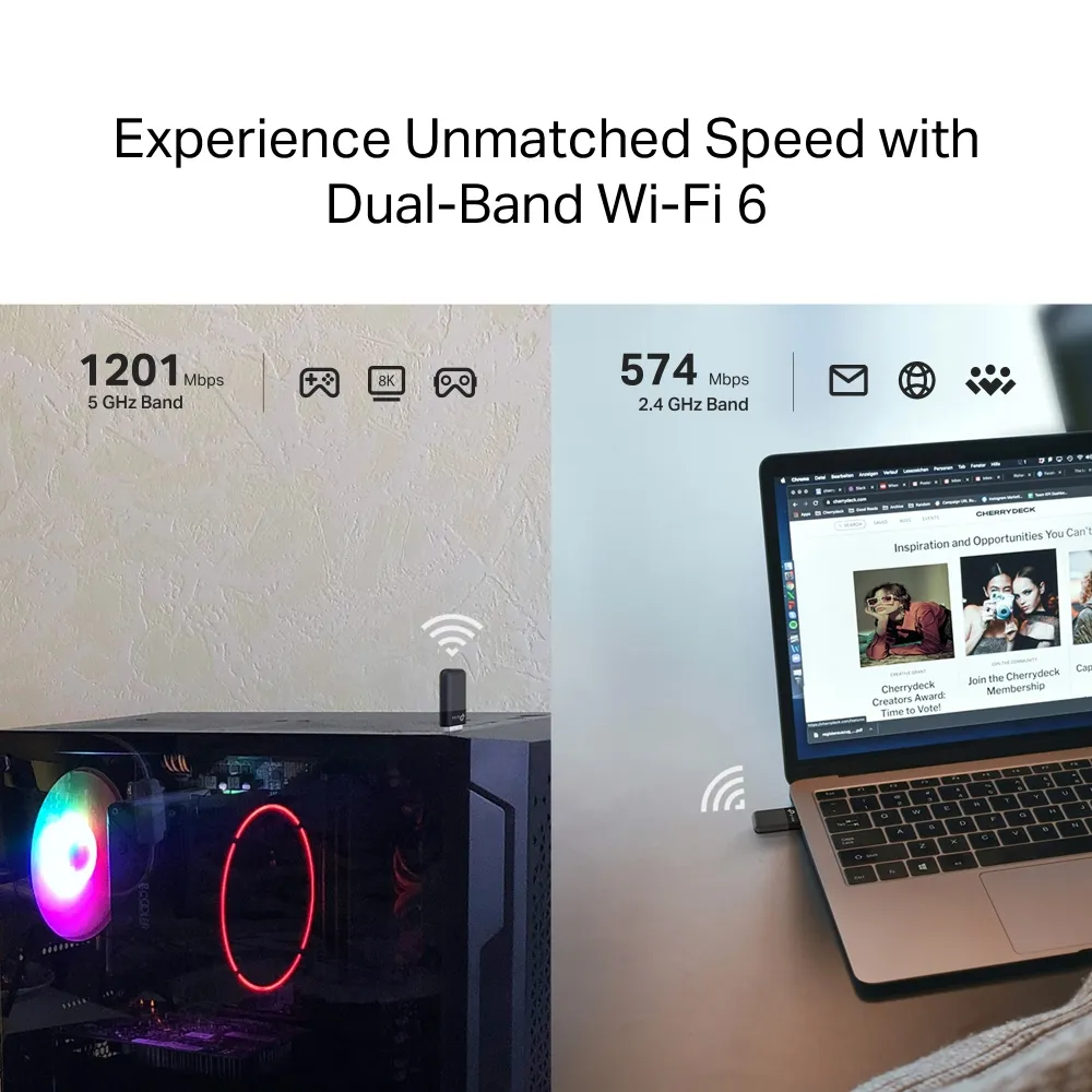 Безжичен USB адаптер Mini Wi-Fi6