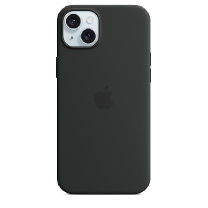 Apple iPhone 15 Plus Silicone Case with MagSafe - Black