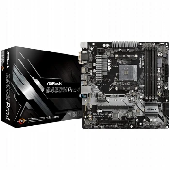 ASROCK Main Board Desktop B450M PRO4 (AM4 B450