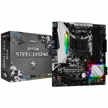 ASROCK Main Board Desktop B450M STEEL LEGEND (AM4