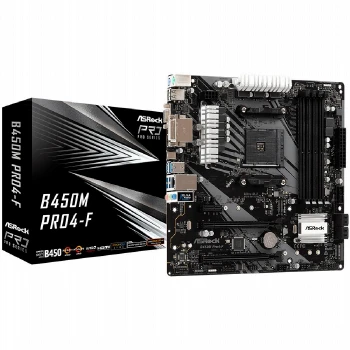 ASROCK Main Board Desktop B450M PRO4-F (SAM4
