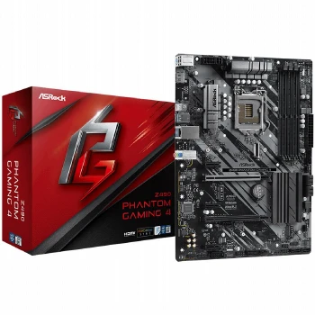 ASROCK Main Board Desktop Z490 PHANTOM GAMING 4 (S1200