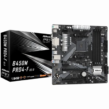 ASROCK Main Board Desktop B450M PRO4-F (SAM4