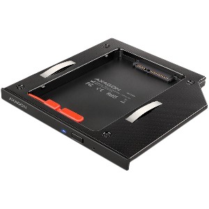 AXAGON RSS-CD09 2.5" SSD/HDD caddy into DVD slot