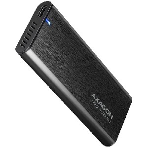 Axagon External USB-C 3.2 Gen 2 metal box for M.2 NVMe& SATA SSD disks. Screwless.