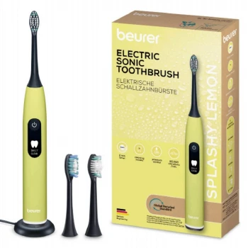Beurer SC 50 splashy lemon Electric Sonic Toothbrush, up to 80, 000 mov/min,
