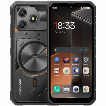 Blackview FORT100 LTE 6.56-inch HD+ 1612x720 90Hz 8+128GB MT Helio G81 Octa-Core 2.0GHz 13MP Front 16MP Rear NFC MIL-STD-810H 5000mAh Fingerprint  Android 16 Cosmic Black