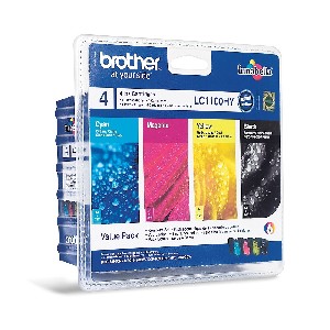 Brother LC-1100HY BK/C/M/Y VALUE BP Ink Cartridge High Yield Set