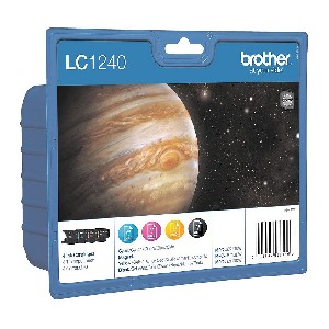 Brother LC-1240 BK/C/M/Y Value Bonus Pack Ink Cartridge