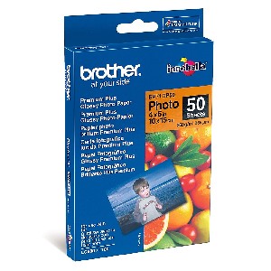 Brother BP71GP50 Premium Plus Glossy Photo Paper, A6 (4x6" ), 50 Sheets