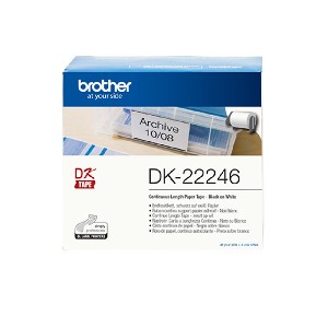 Genuine Brother DK-22246 Continuous Paper Label Roll– Black on White