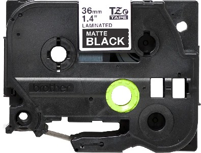 Brother TZe-M365 Labelling Tape Cassette– Matt Laminated White On Black