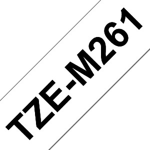 Brother TZe-M261 Matt Laminated Labelling Tape Cassette– Black on White