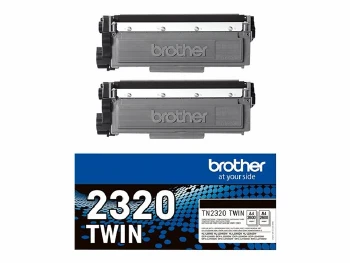 BROTHER TN2320 TWIN-pack black toners BK 2600pages/cartridge