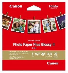 Canon Plus Glossy II PP-201, 5x5" , 20 sheets