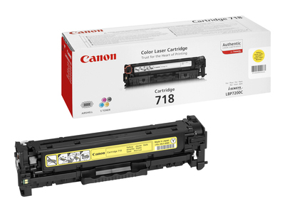 CANON 718 toner cartridge yellow standard capacity 2.900