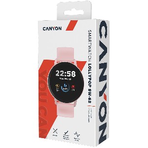 Canyon Smart watch, CNS-SW63PP, 1.3inches IPS full touch screen