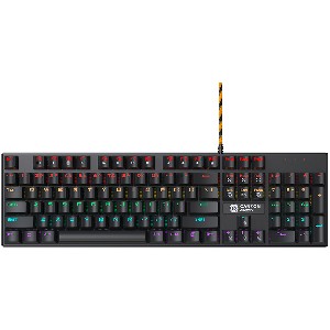 Wired black Mechanical keyboard With colorful lighting system104PCS rainbow backlight LED