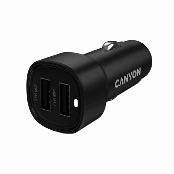 CANYON car charger OnDrive 24  24W 2xUSB-A Black
