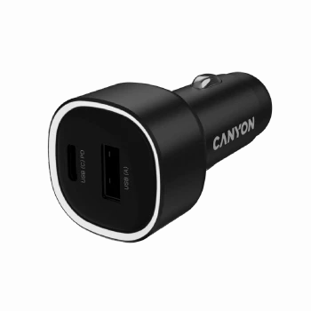 CANYON car charger OnDrive 85 PD 85W USB-A+USB-C Black