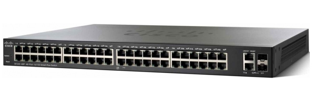 Cisco SF220-48P 48-Port 10/100 PoE Smart Plus Switch