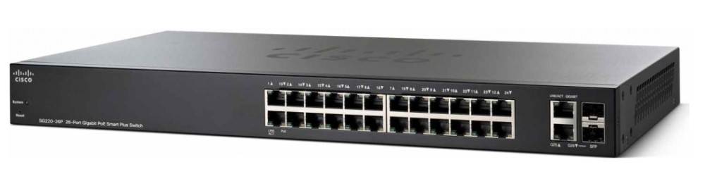 Cisco SG220-26P 26-Port Gigabit PoE Smart Plus Switch