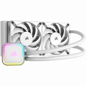 Corsair iCUE H100i RGB ELITE Liquid CPU Cooler - white
