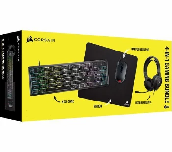 CORSAIR Геймърски бъндъл 4 в 1 - K55 CORE / HARPOON RGB PRO /