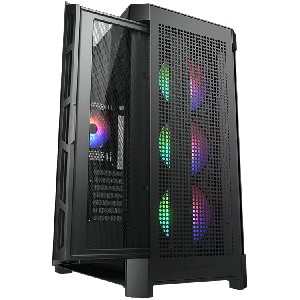 COUGAR DUOFACE PRO RGB Black, Mid Tower, 3x 120 ARGB Fans, RGB Button, Tempered Glass