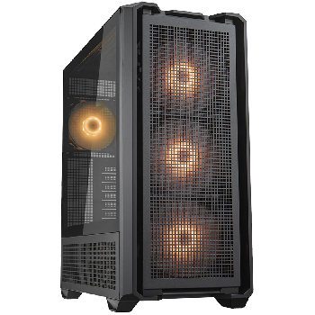 COUGAR | MX600 Black | PC Case | Mid Tower / Mesh Front Panel / 3 x 140mm + 1 x 120mm