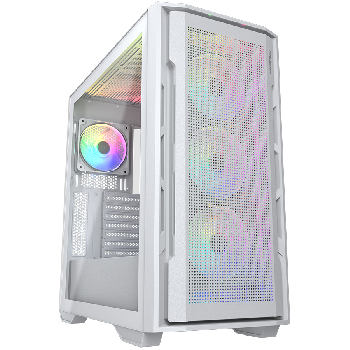 COUGAR | Uniface RGB White | PC Case | Mid Tower / Mesh Front Panel / 4 x 120mm ARGB Fans