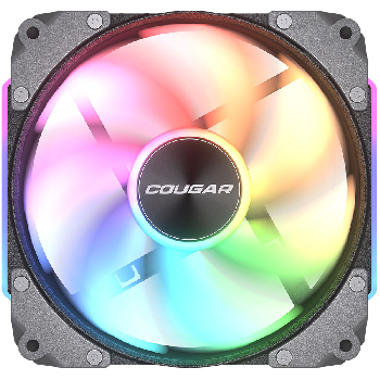 Cougar fan APOLAR 120 ARGB Black, Fan Speed 600-2200 RPM±200RPM, Air Flow 75.38 CFM ±