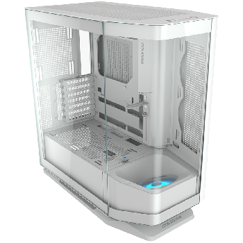 COUGAR | FV270 White | PC Case | Mid tower / Tempered, Curved Glass Perimeter / Quick