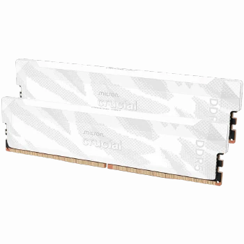 Crucial Pro OC 32GB Kit (2X16GB) DDR5-6400 CL32 UDIMM White