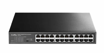 Cudy GS1024 24-Port Gigabit Metal Switch, 24 Gigabit RJ45 Ports, Rack-mountable