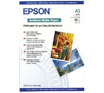 Epson Archival Matte Paper, DIN A3, 192g/m2, 50 Blatt