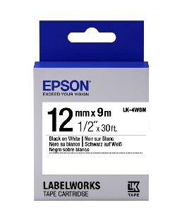 Epson Label Cartridge Standard LK-4WBN Black/White 12mm (9m)