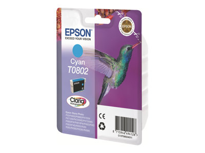 EPSON T0802 ink cartridge cyan standard capacity 7.4ml