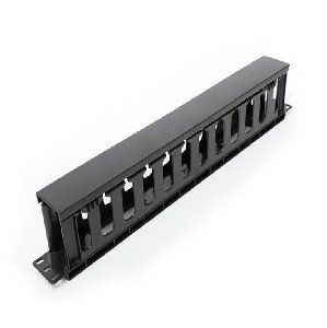 Formrack 19" 1U Cable Management Panel with PVC trunking cut 1U