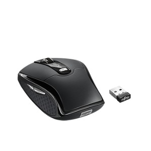 Fujitsu Wireless Mouse WI660, 2.4 GHz, 16 channels, Silent keys (90% noise reduction)