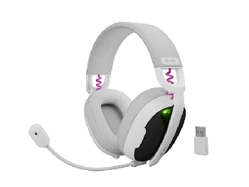 Fury Gaming Headset, Fukiya F6, Wireless With Microphone, White