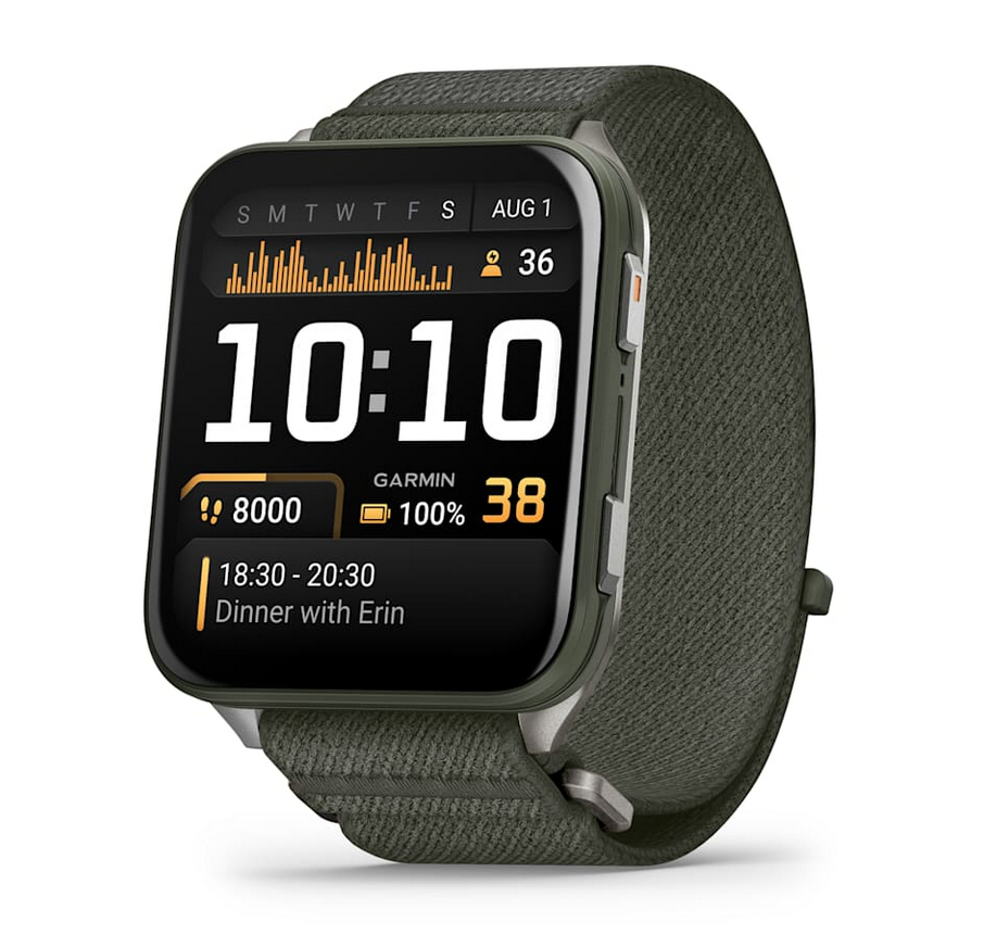 Venu® X1 - Venu® X1 -  Moss с Titanium заден капак и Moss ComfortFit найлонова каишка